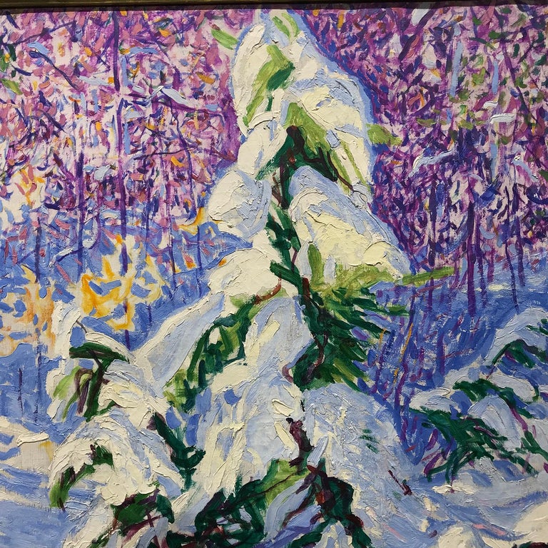 E. Ambrose ster American Modernist Winter Scene, Tamworth, New