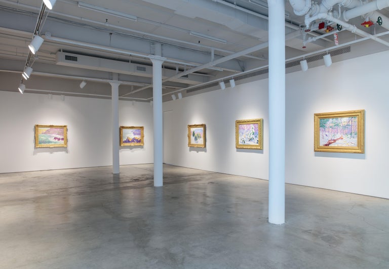 E. Ambrose ster American Modernist Winter Scene, Tamworth, New