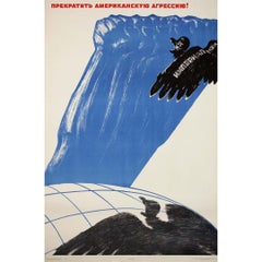 1966 Soviet propaganda poster Artsrunyan anti-American aggression Cold War