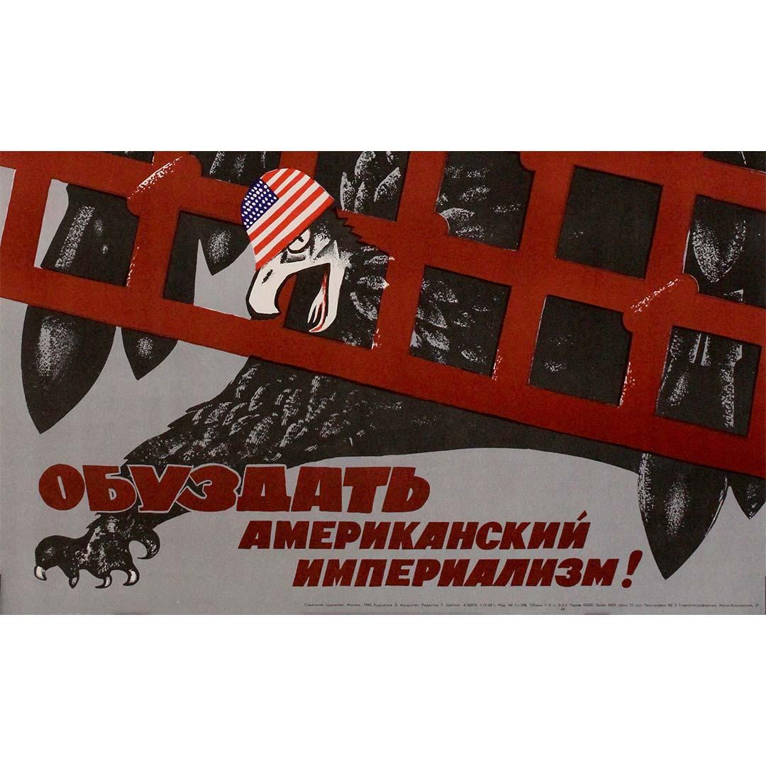 En 1968 par l'artiste graphique soviétique E. Artsrunyan - Le impérial américain audacieux ! en vente 2