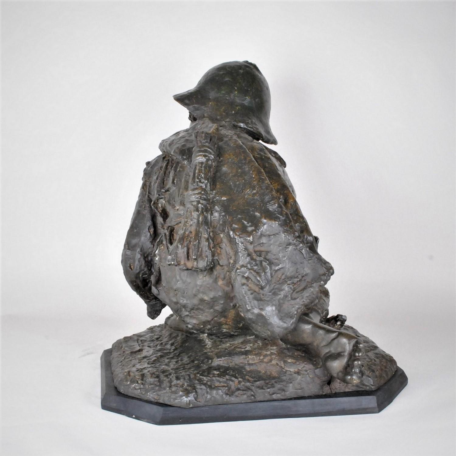 E Astorri, Marble Player, Signed Bronze, Late 19th / Early 20th Century For Sale 6