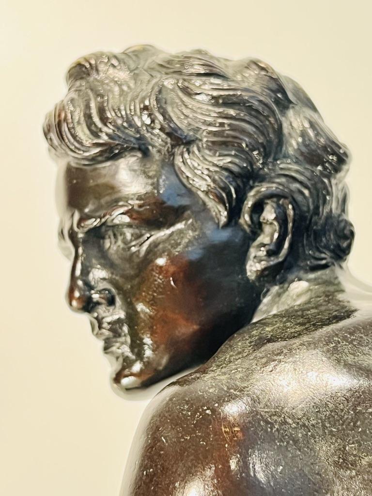 Mid-20th Century E. Aurelio italian Art Deco brown bronze male circa 1930 For Sale