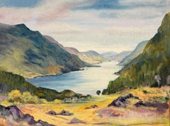 Ölgemälde einer schottischen Hochlandlandschaft mit Blick auf Loch Maree und die Berge