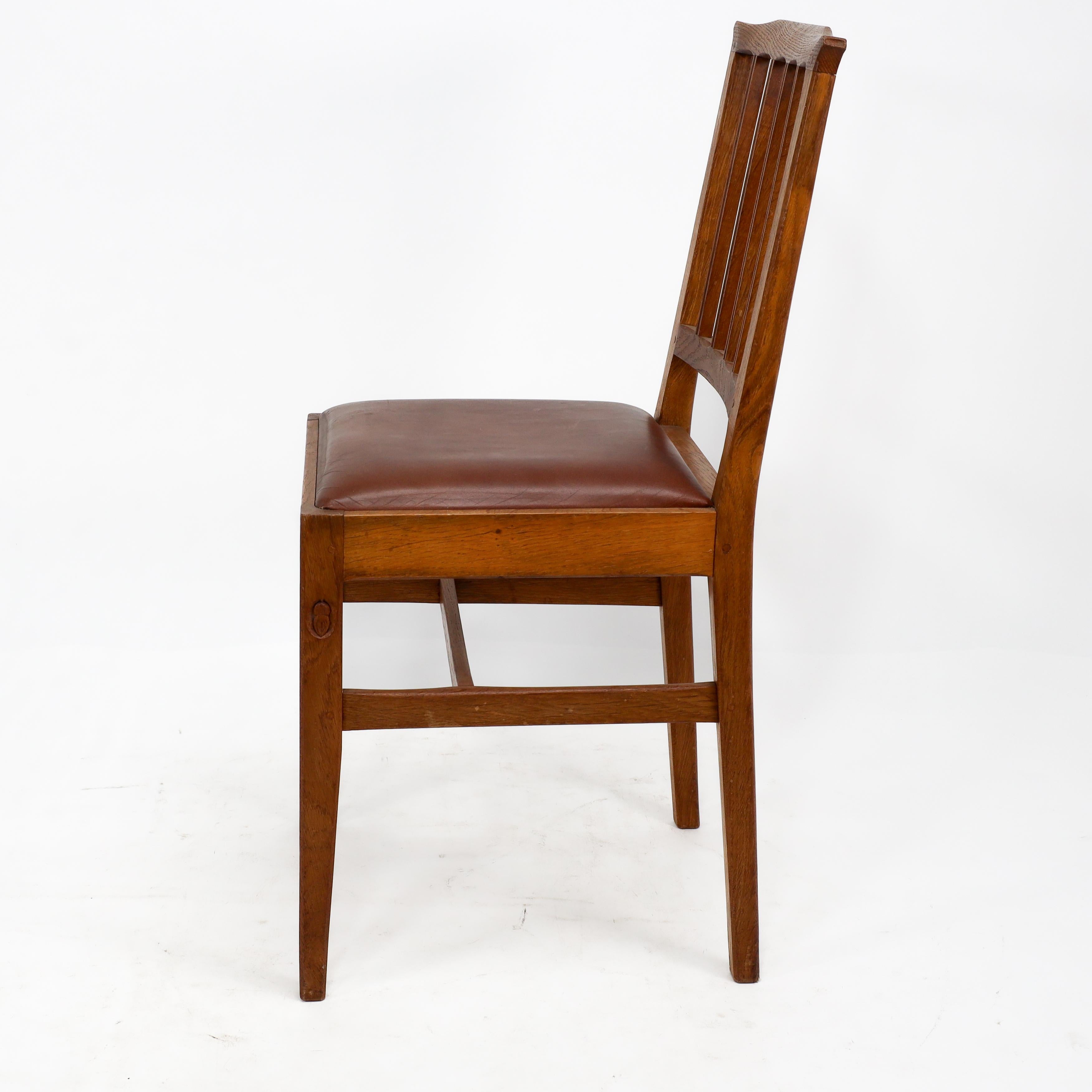 E Barnsley para la Oficina de Industrias Rurales Seis sillas de comedor Arts & Crafts de roble en Bueno estado para la venta en London, GB