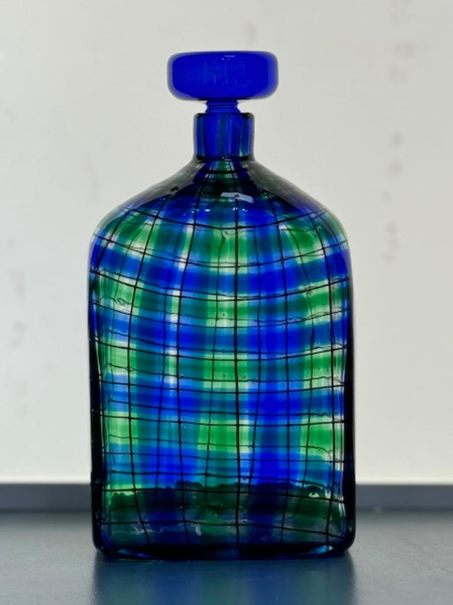 ARTIST
Ercole Barovier
MANUFACTURE
Barovier & Toso
Glass proof with translucent blue-green polychrome decoration with tartan design 
marked Christian DIOR, at the point below the base.
In 1969, the year when everything seemed possible, Christian
