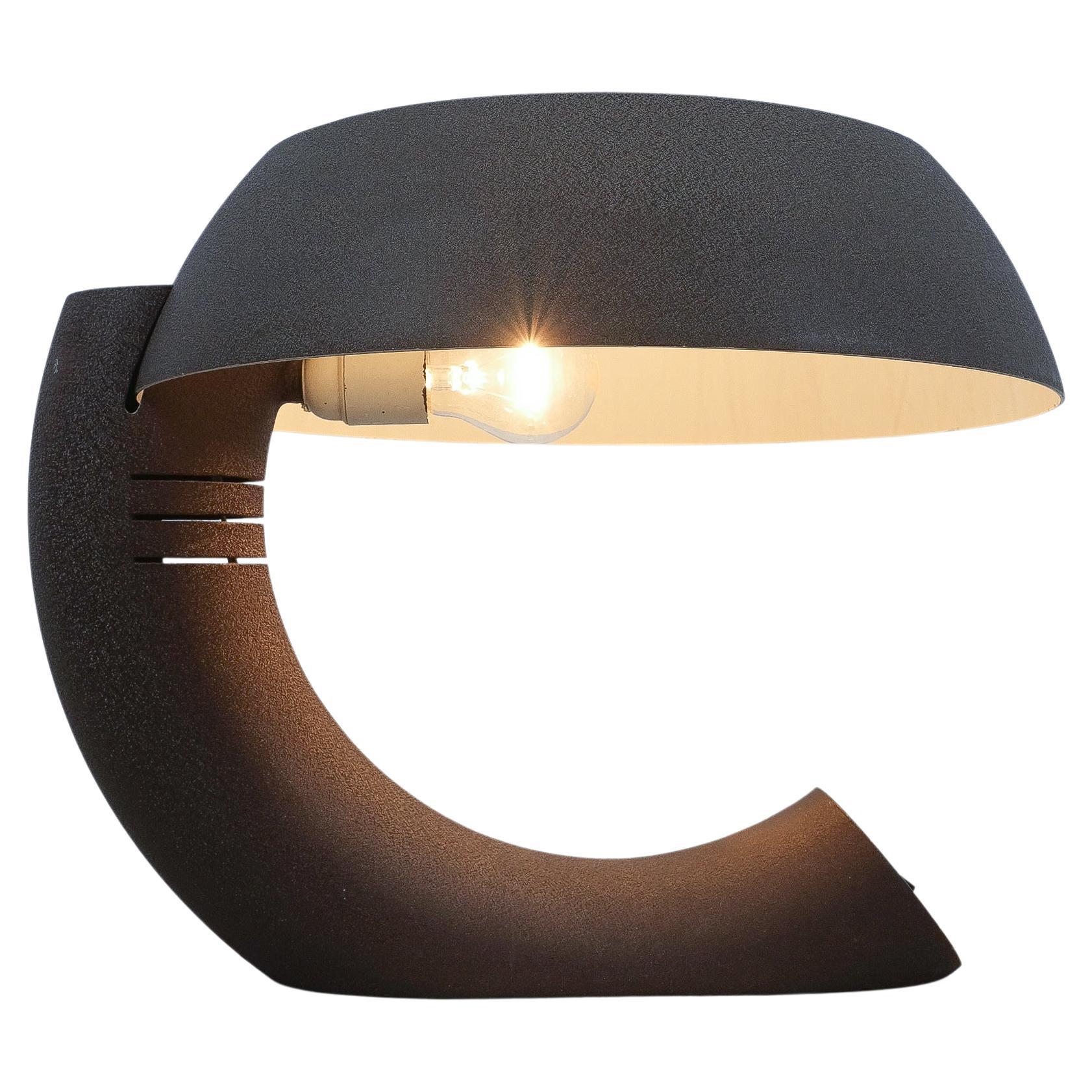 E. Bosi Table Lamp Metal Brutalist, Italy 1970 For Sale