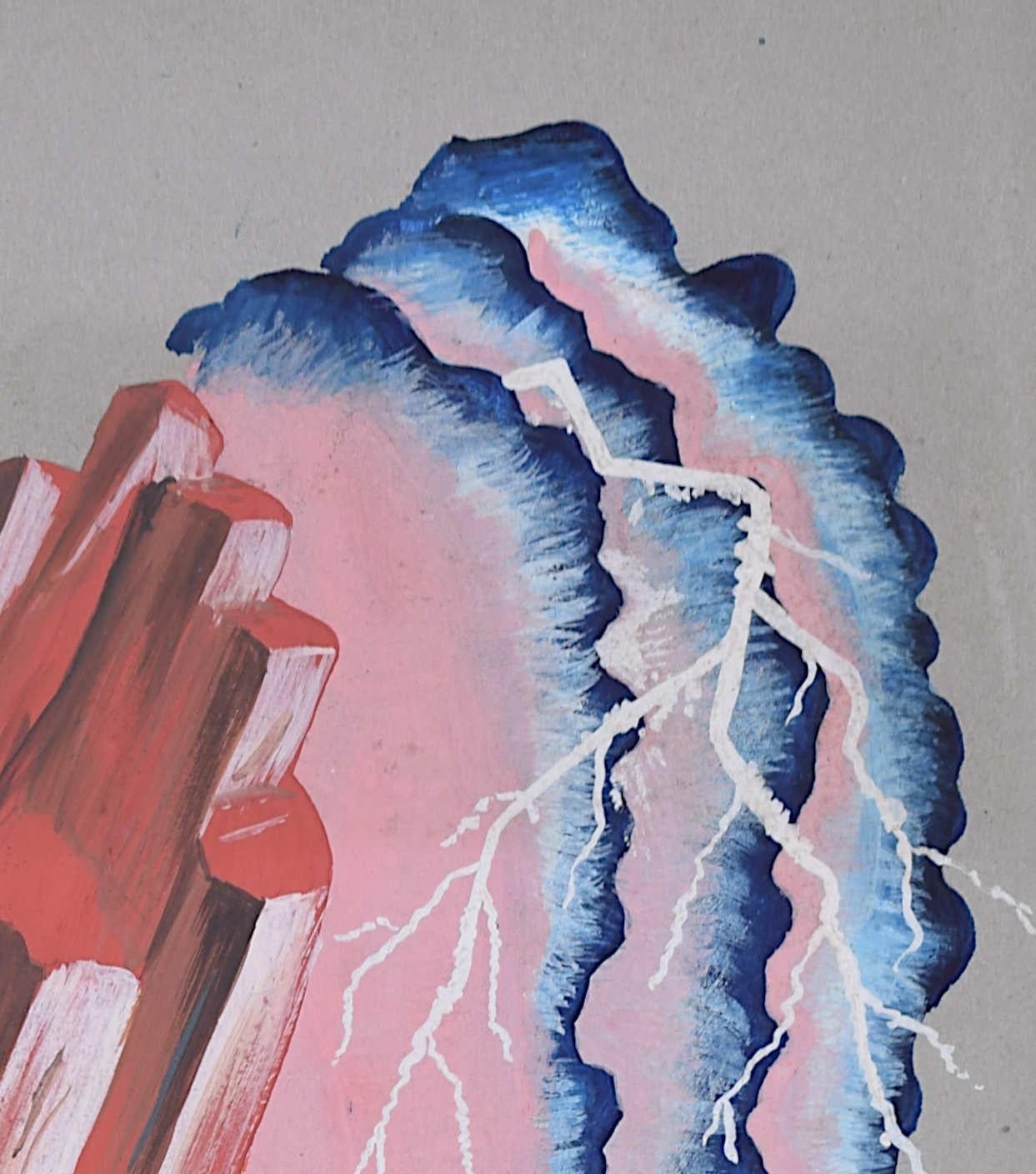 Natura, gouache de E. Brain en venta 2
