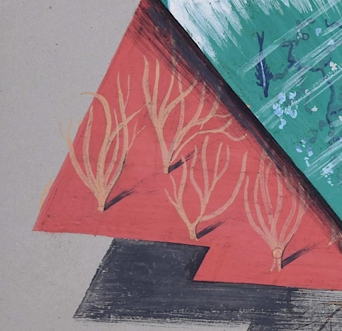 Natura, gouache de E. Brain en venta 4