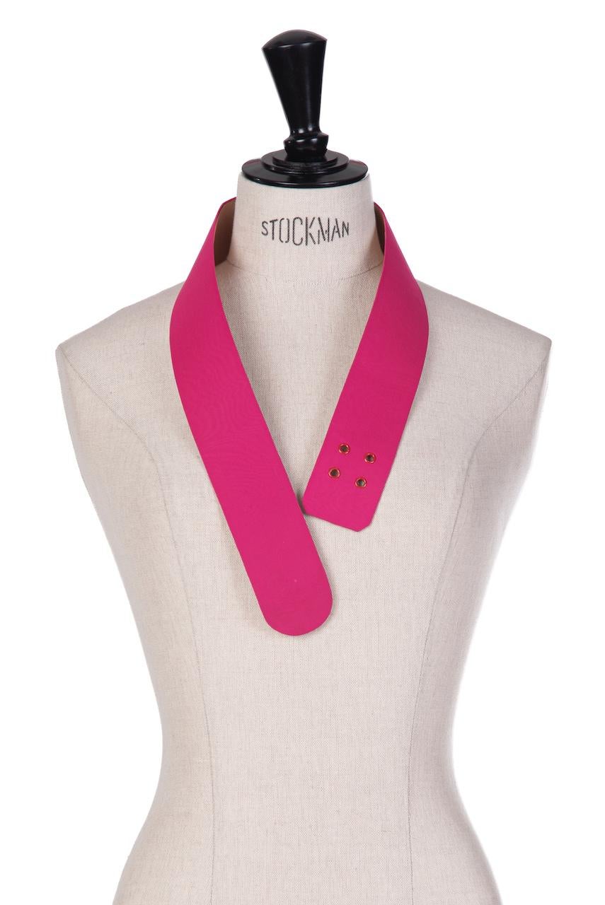 E. Braun & Co. Pink & Coral Floral Print Silk Chiffon Maxi Dress & Belt, 1970s For Sale 9