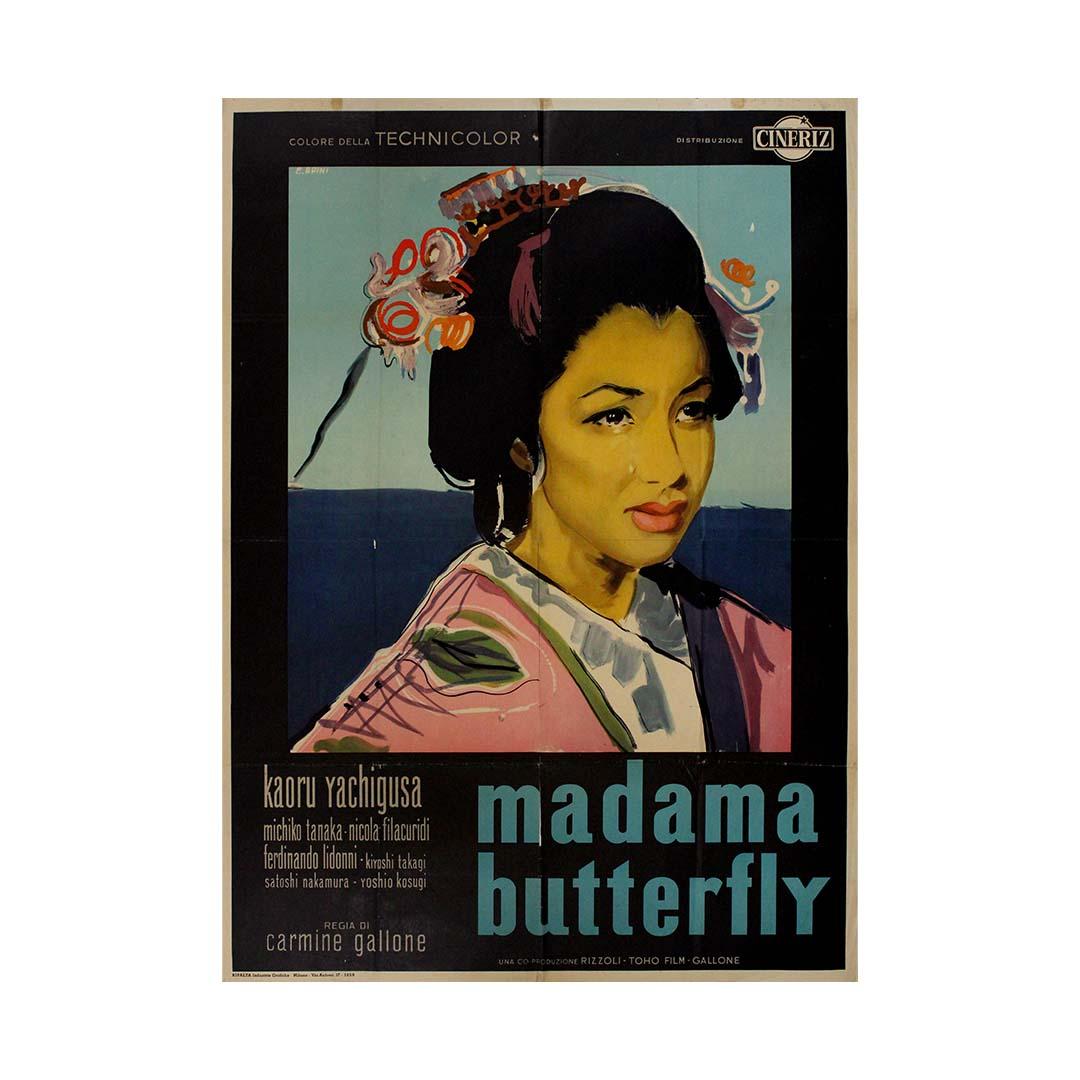 1956 Italian film poster by E. Brini - Madama butterfly - Giacomo Puccini’s For Sale 1