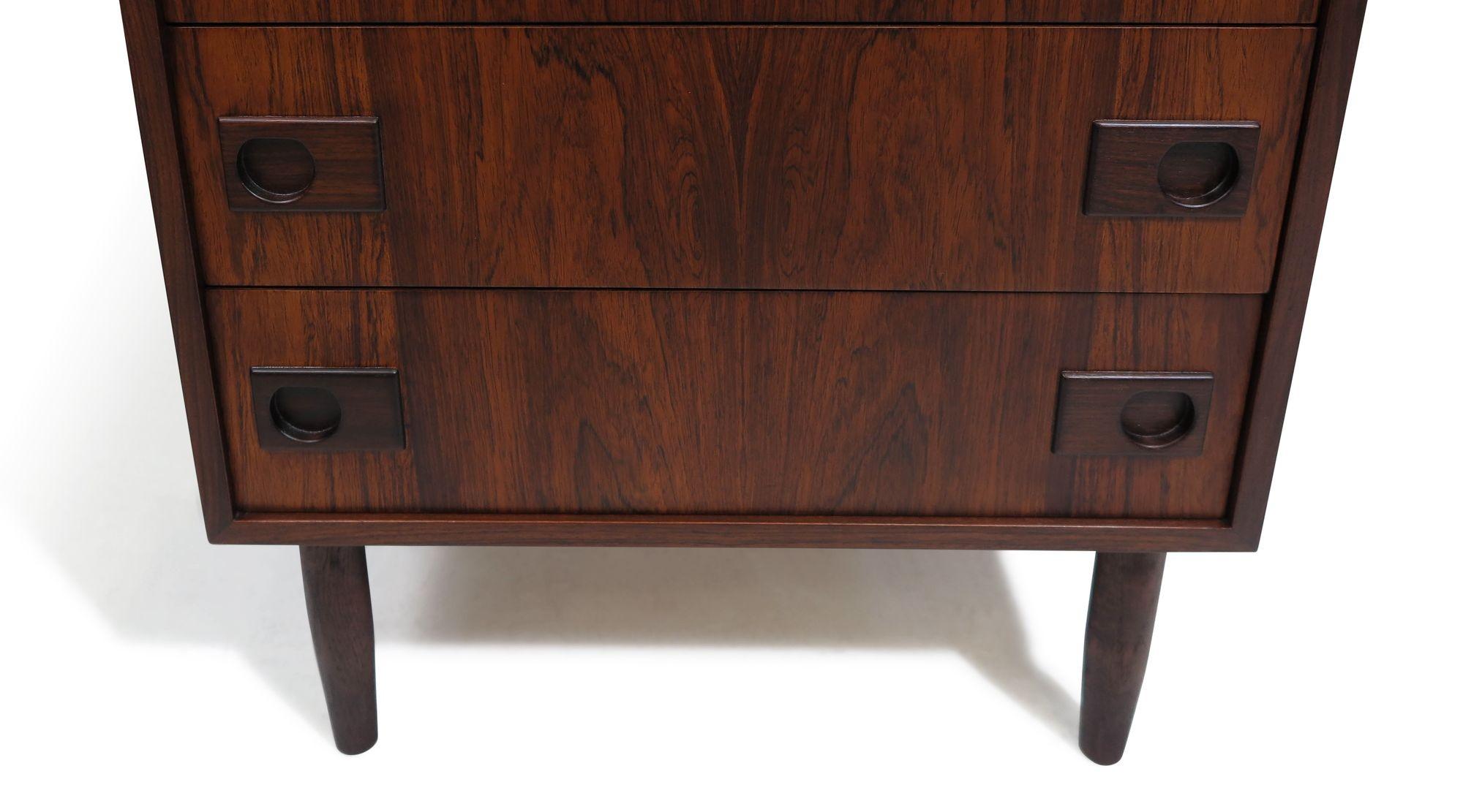 E Brouer Danish Rosewood Nightstand with Drawers For Sale 1