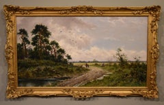Oil Painting by E C Hamblin "The Path between the Village"