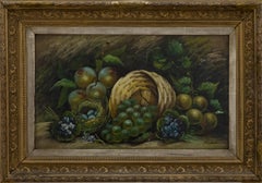 E. Chester  - Early 20th Century Oil, Basket of Grapes