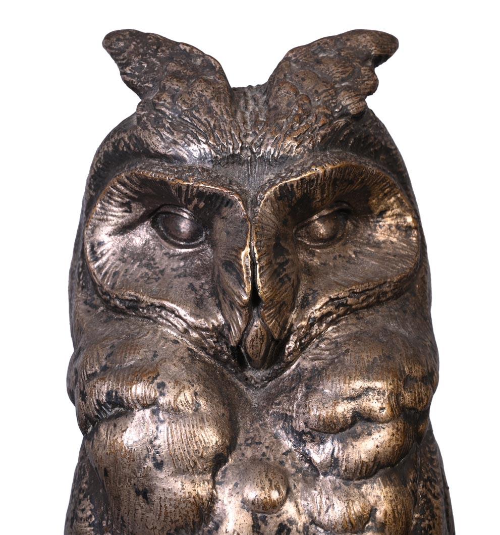 Napoleon III E. CLAVIER, Andirons with Owls, 1867 World's Fair For Sale