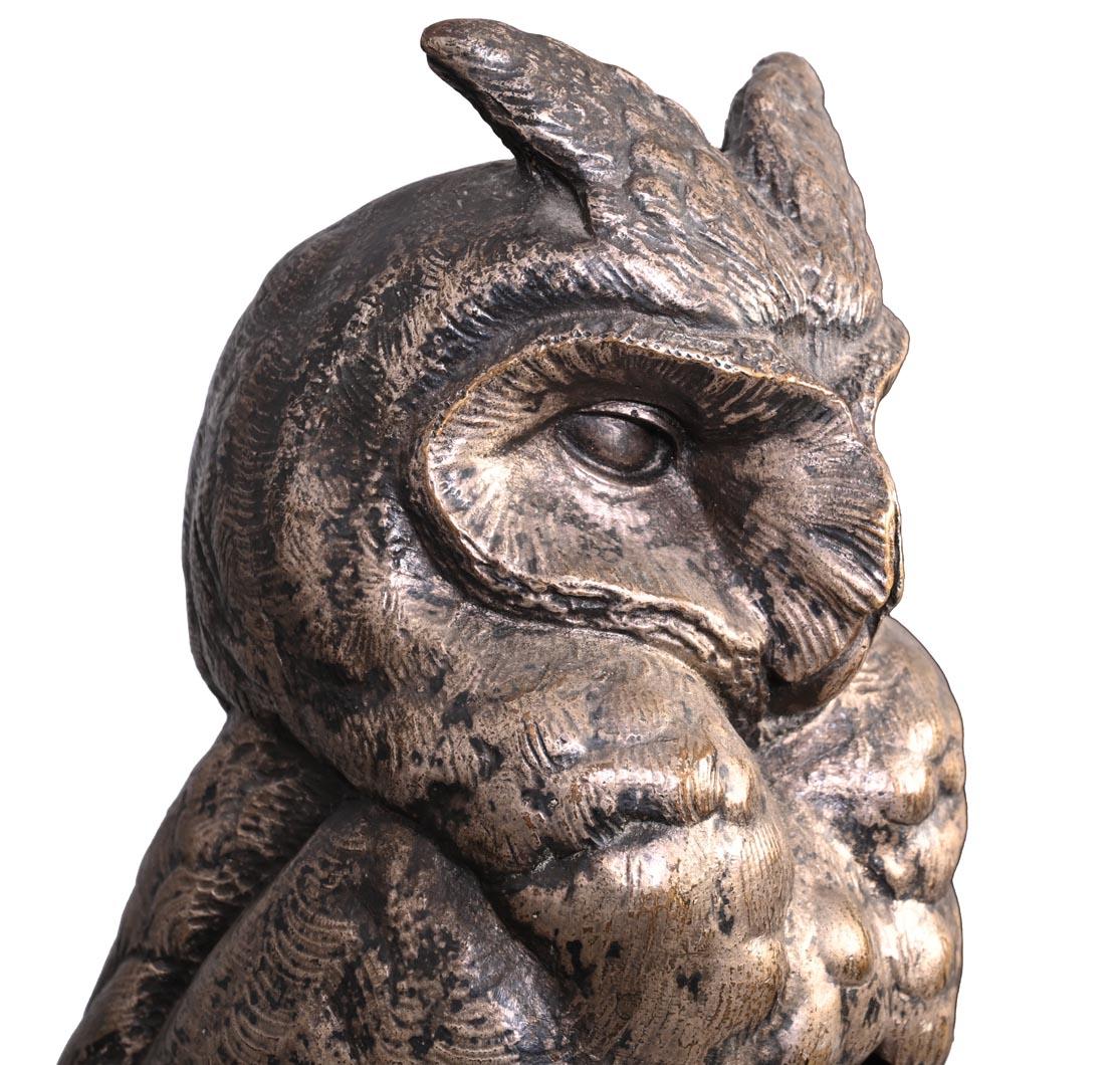 French E. CLAVIER, Andirons with Owls, 1867 World's Fair For Sale