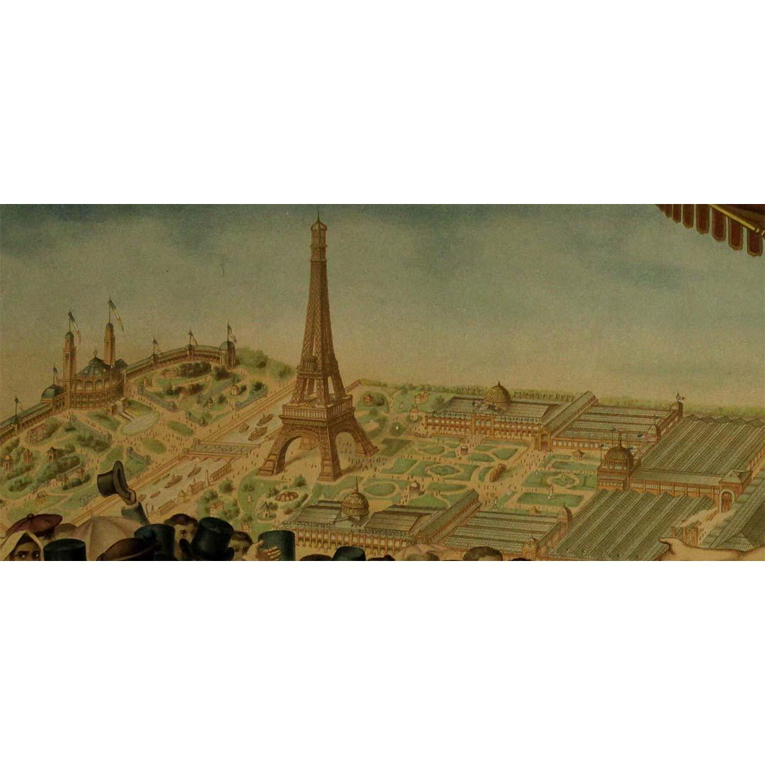 Original 1889 poster by E. Conrad - exposition universelle de Paris France For Sale 2