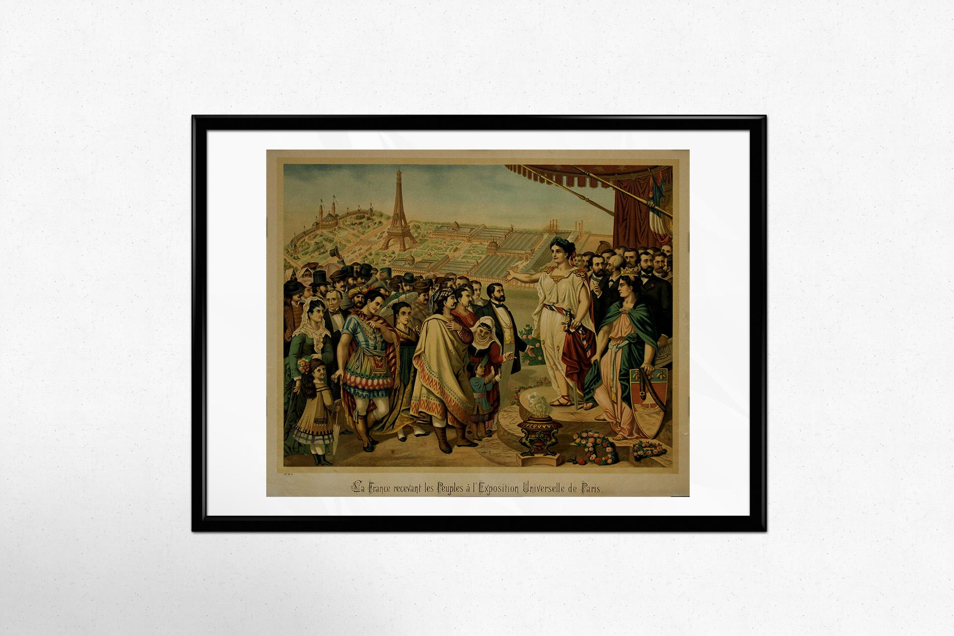 Original 1889 poster by E. Conrad - exposition universelle de Paris France For Sale 3