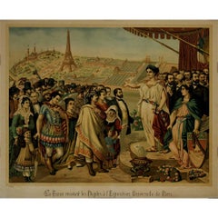 Original 1889 poster by E. Conrad - exposition universelle de Paris France