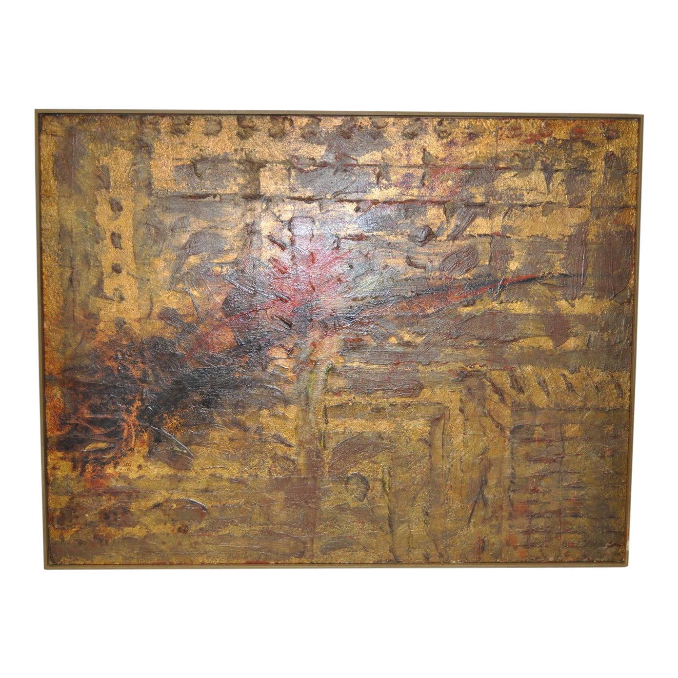 Mid Modern Abstract Ölgemälde von E. Costello

Großes und beeindruckendes abstraktes Ölgemälde, das mit Öl auf Masonit gemalt wurde.

Dieses Gemälde kann sowohl vertikal als auch horizontal aufgehängt werden.

Abmessungen 32" x 42". Der Rahmen (mit