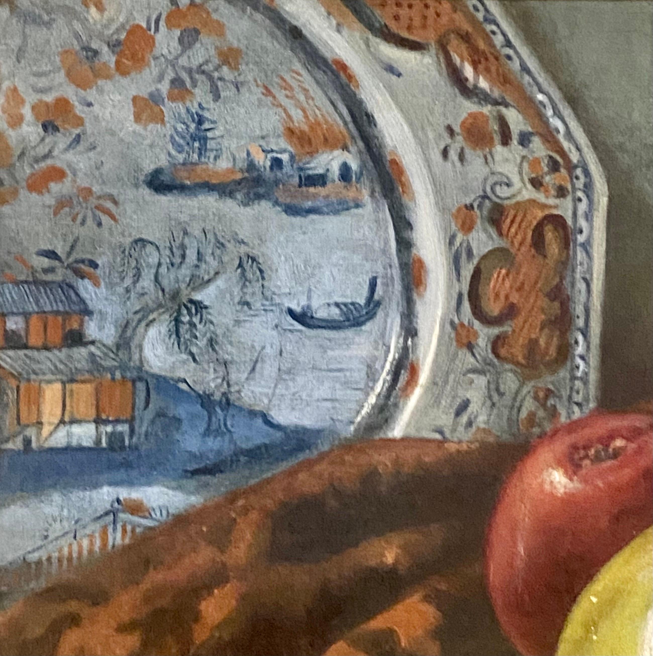 E. Cremer Still Life Painting of Fruit a Chinese Ginger Jar, Etc Antique C 1881 In Good Condition For Sale In London, GB