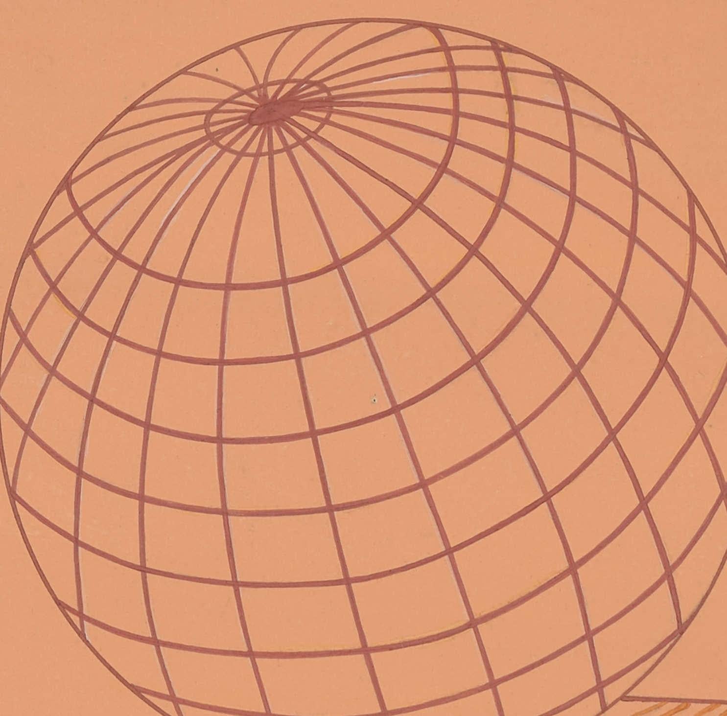 Cartel de Graphis International de diciembre de 1947, diseño de portada de revista de E. Davis - Painting de E Davis