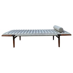 EÆ Daybed in Fortuny Wool, Walnut and Blackened Brass by Erickson Aesthetics