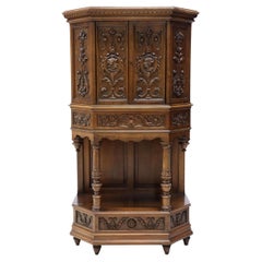 E. Dienst & Fils Paris French Renaissance Revival Antique Credence Cupboard