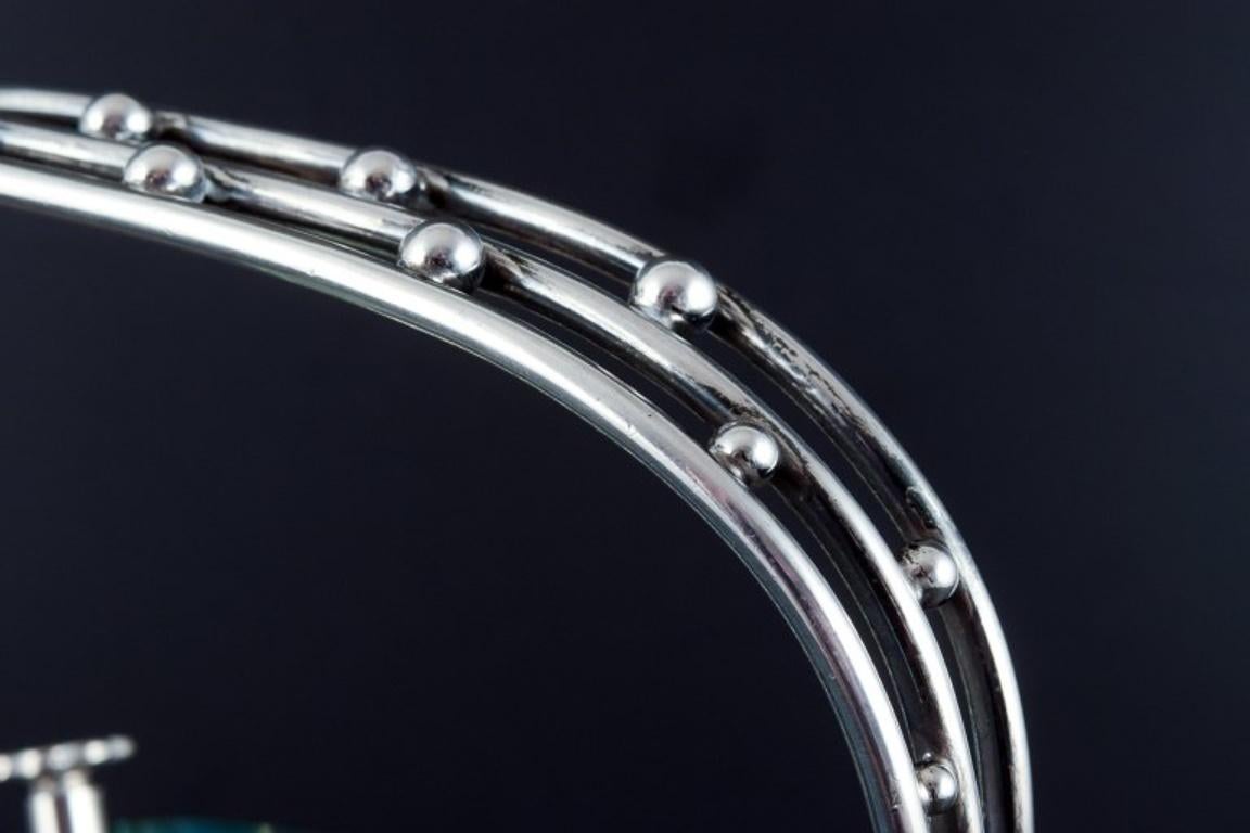 E. Dragsted, dänischer Silberschmied. Modernistischer Eiskübel aus Kunstglas (Dänisch) im Angebot