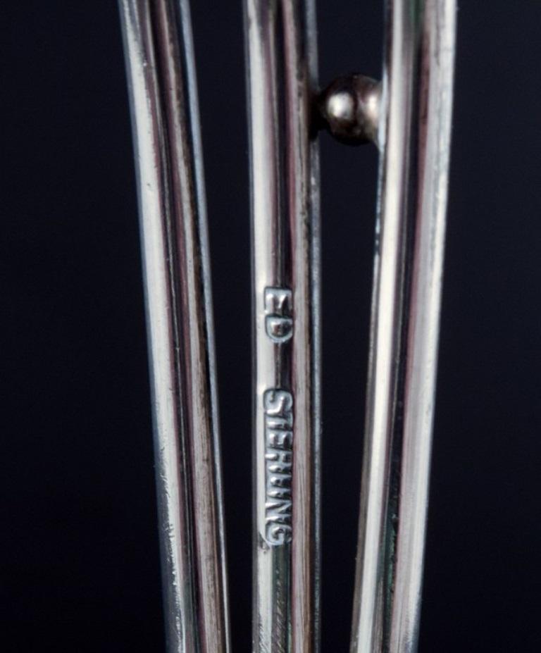 E. Dragsted, dänischer Silberschmied. Modernistischer Eiskübel aus Kunstglas im Angebot 2
