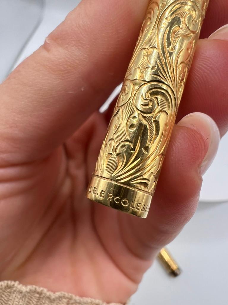E E ERCOLESSI  Penna in oro 18 carati in vendita 5