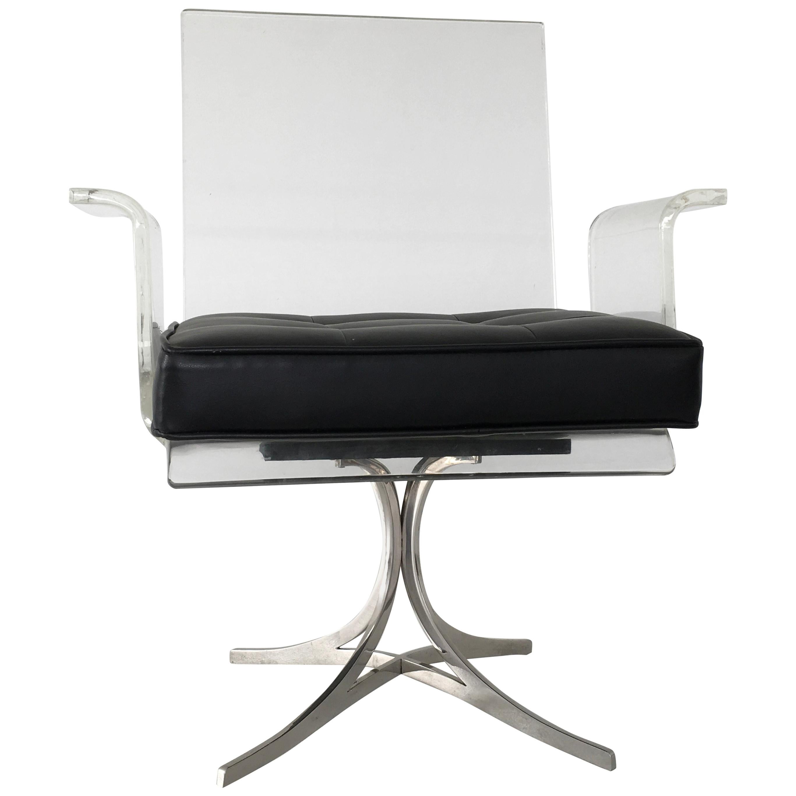 Invisible lucite chair by Laverne at 1stdibs