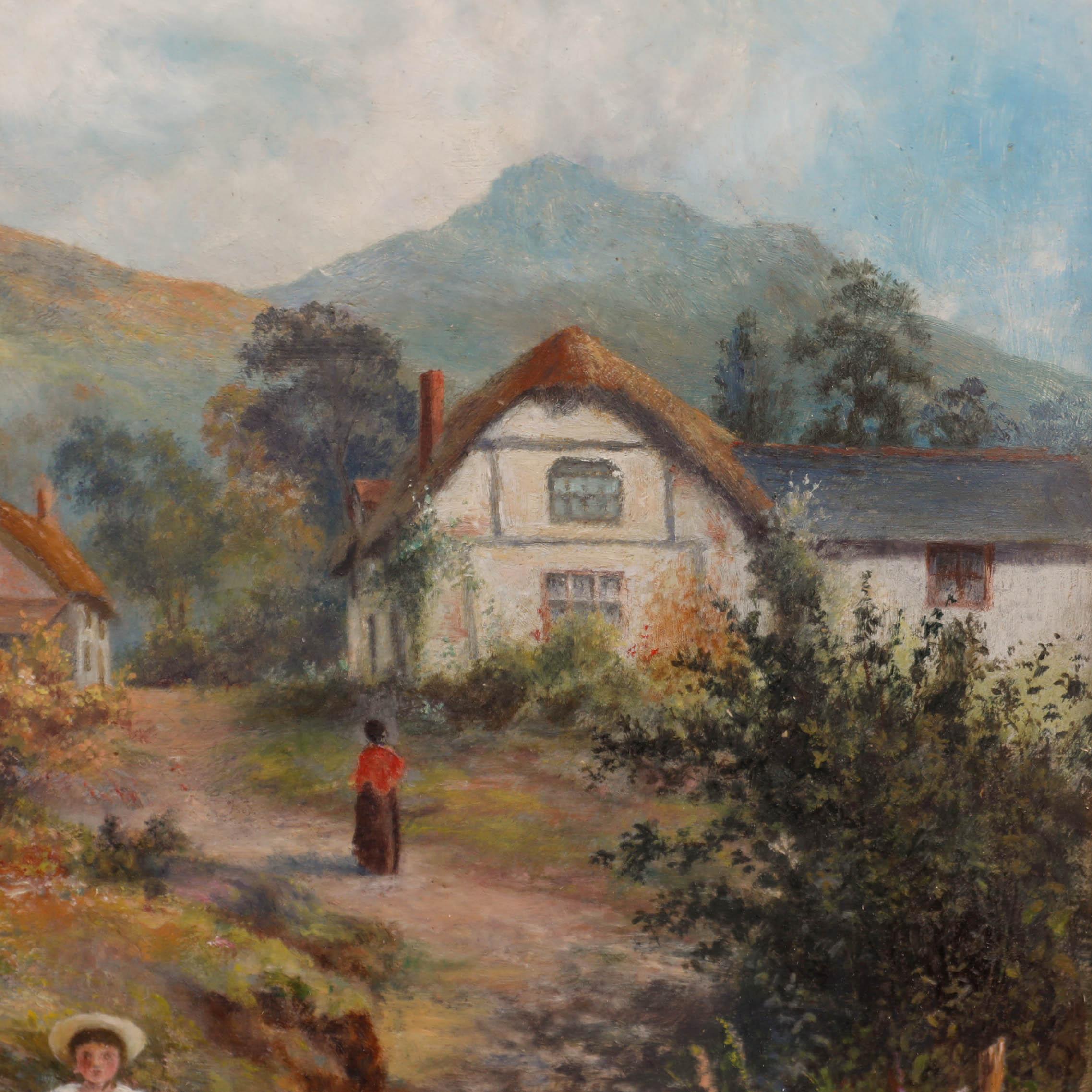 E. Edwards - Olio del primo Novecento, Nutrire le anatre in vendita 3
