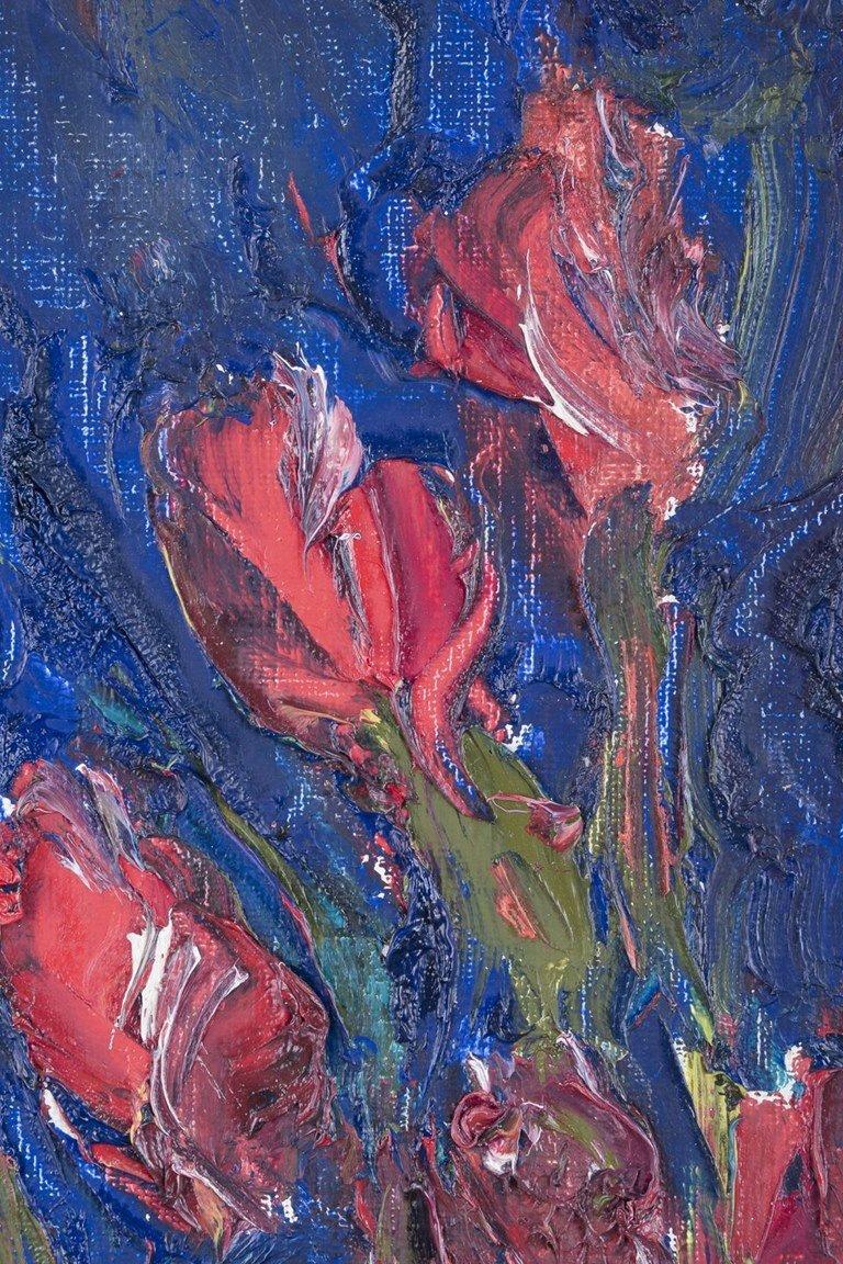 E. Ekholm, schwedischer Künstler. Öl auf Leinwand. Stilleben mit Blumen in einer Vase. im Zustand „Hervorragend“ im Angebot in Copenhagen, DK
