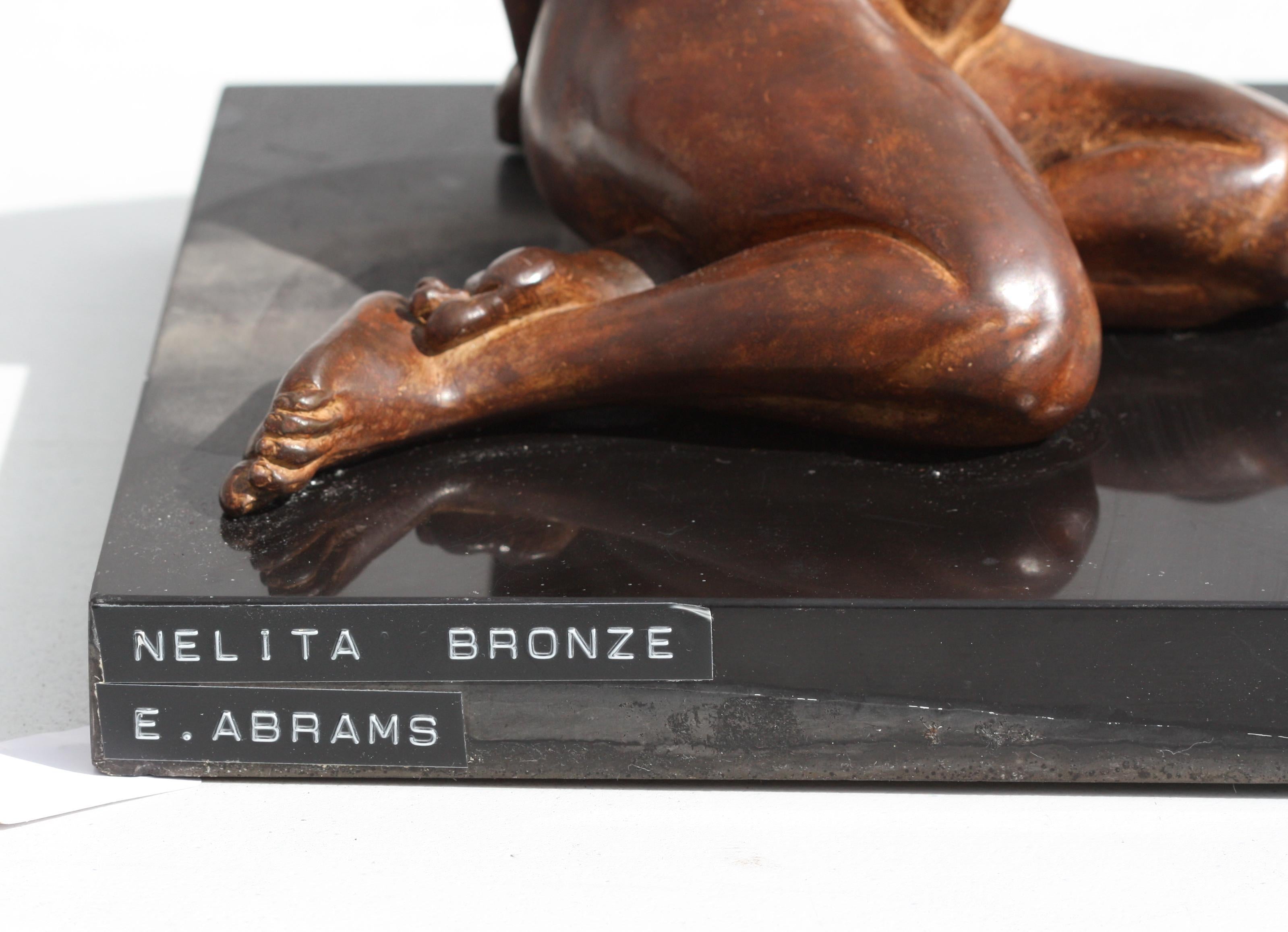 E. (Emily) Abrams, (americano, 20° secolo) Bronzo In condizioni buone in vendita a West Palm Beach, FL