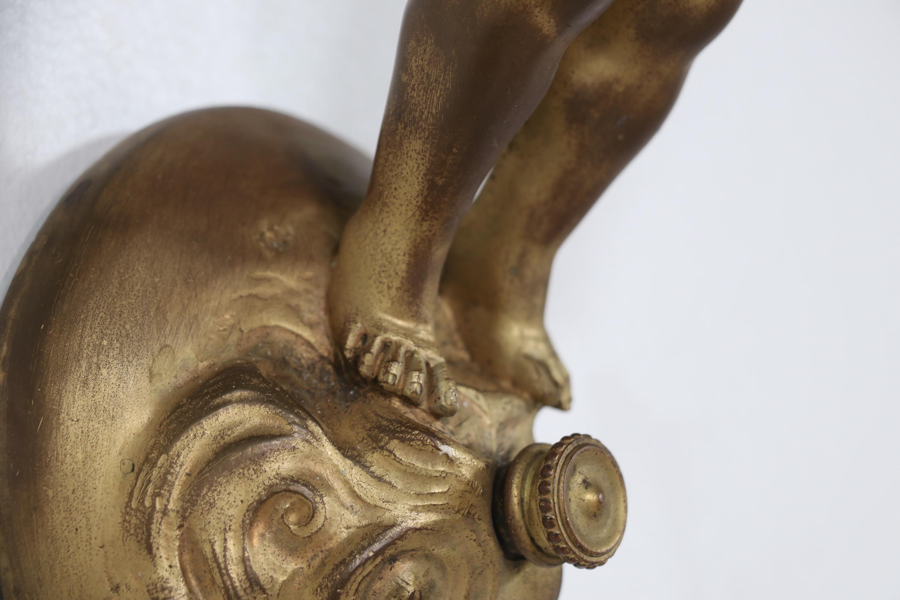 E. F. Caldwell Bronze-Doré Putti Sconces 4