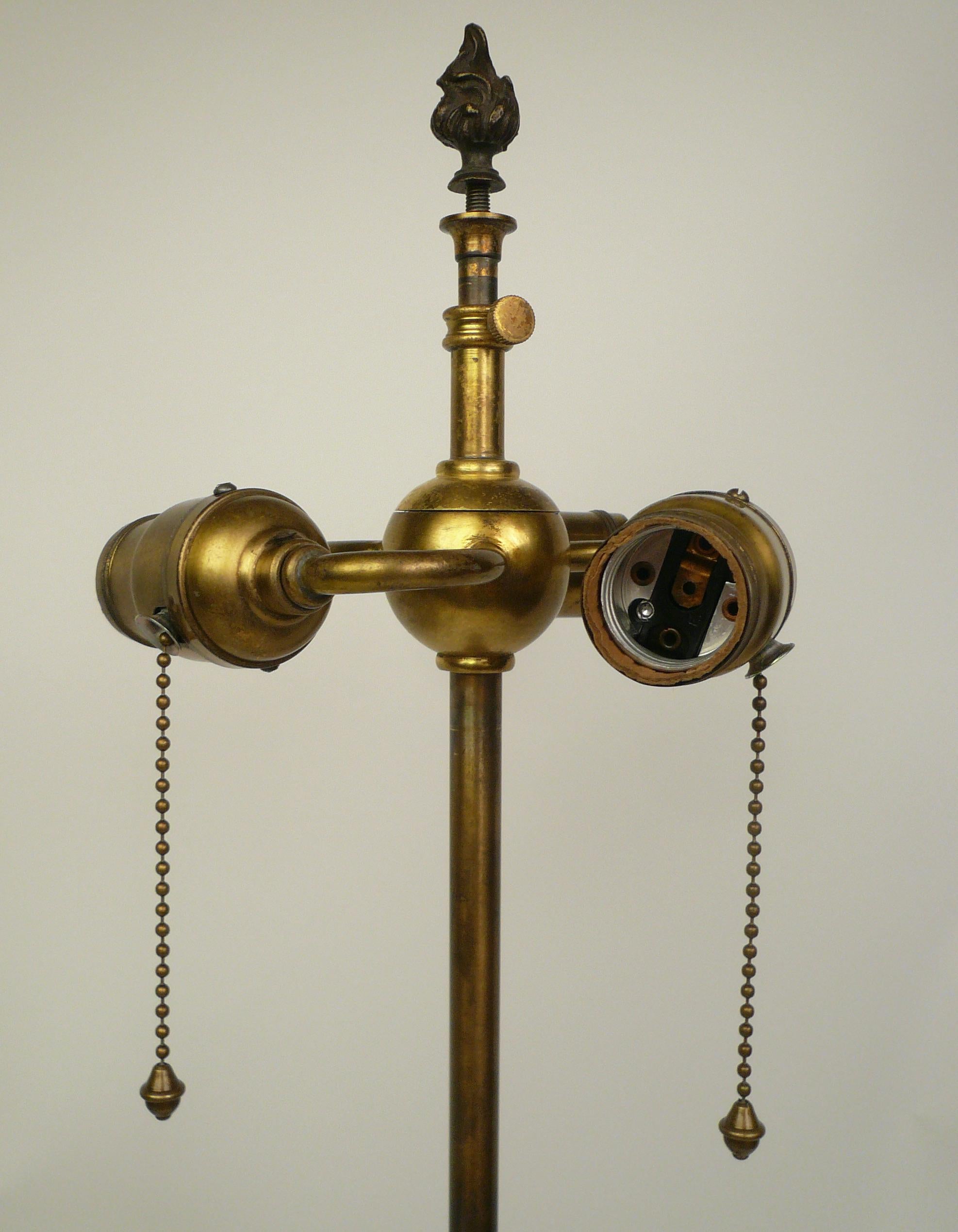 E. F. Caldwell Gilt and Silvered Bronze Polychrome Table Lamp 3