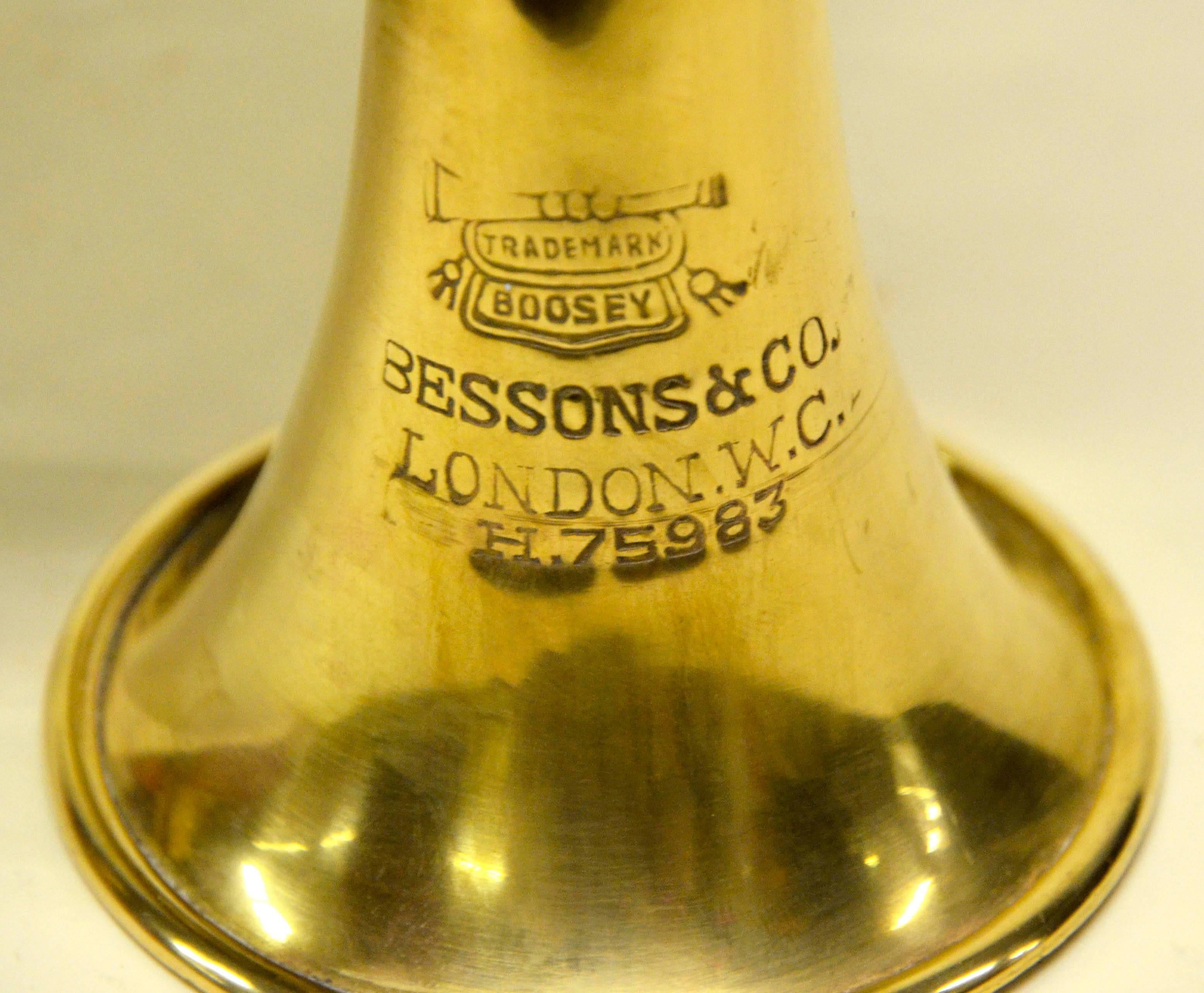 Mi bémol Bessons & Co. Cornet en laiton, H. 75983 Fabriqué en Angleterre Bon état - En vente à Milan, IT