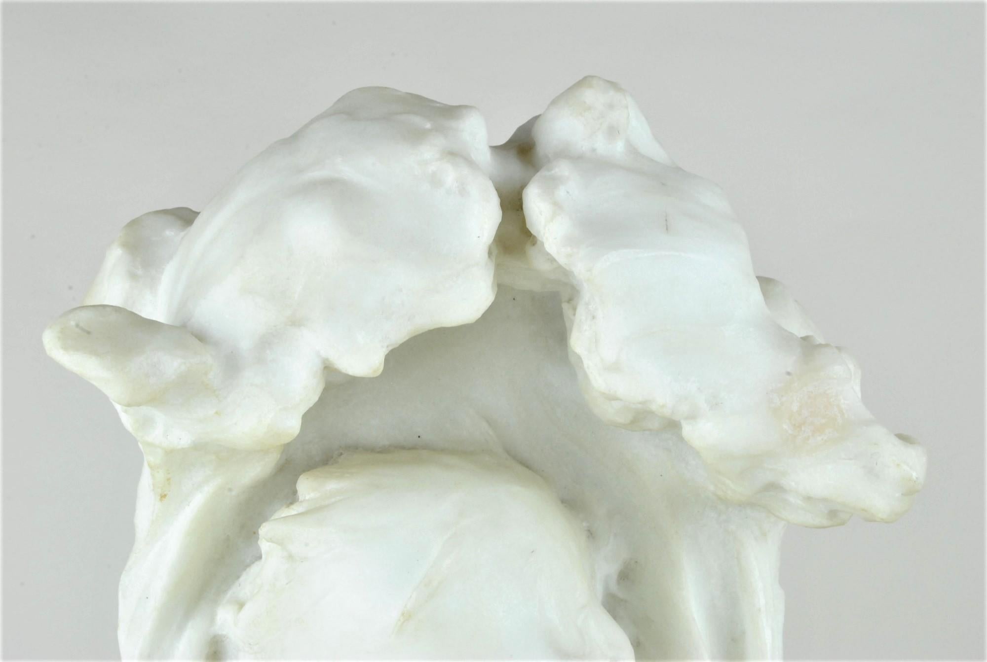 E Fortiny, Baby In Marble, fin XIXe/début XXe siècle Bon état - En vente à MARSEILLE, FR