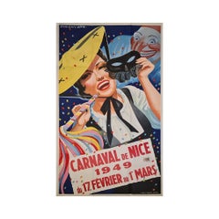 Cartel original de 1949 del «Carnaval de Niza», de E. Gaillard
