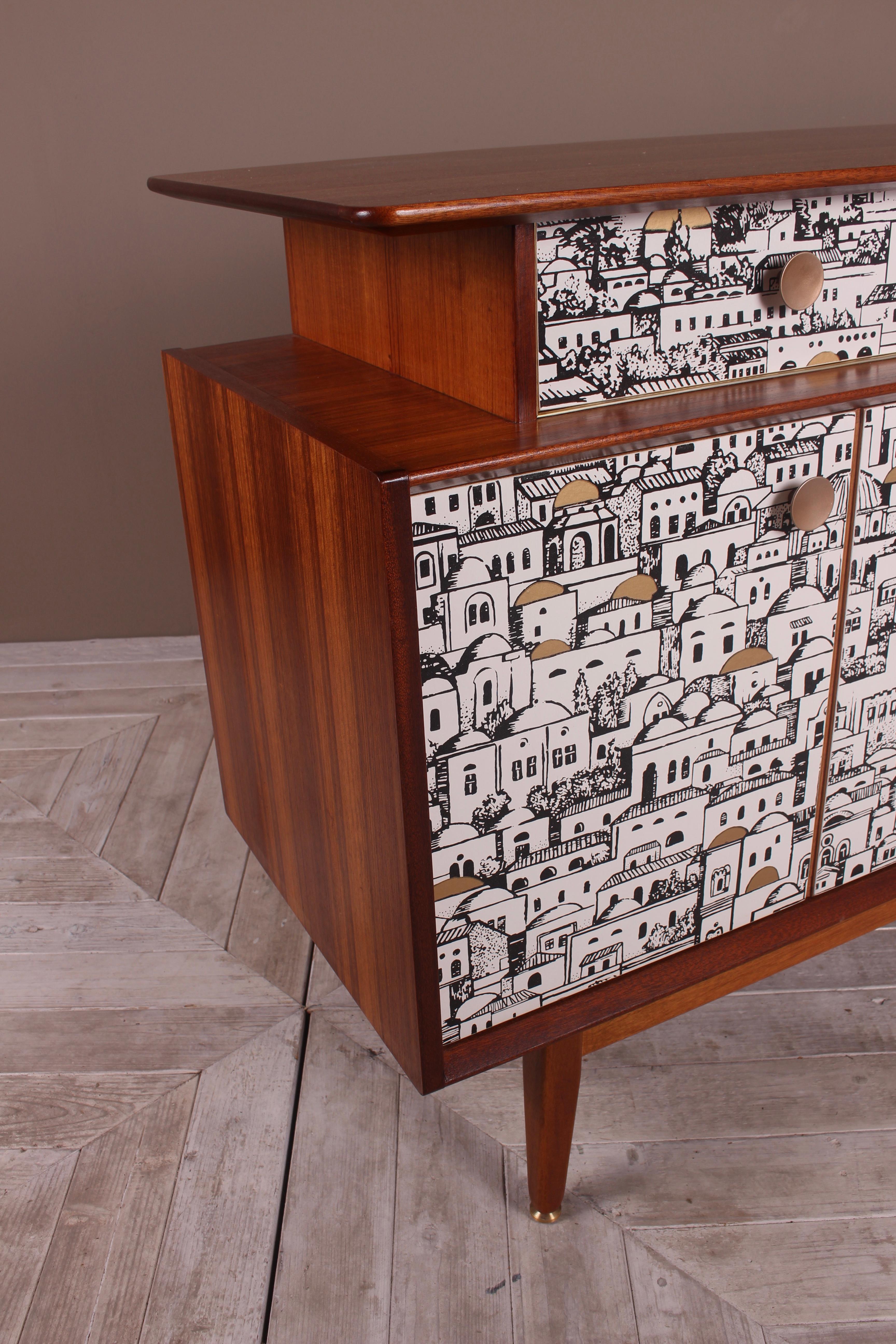 E Gomme (G-Plan) Teak Sideboard with Fornasetti Decoupage 1958 6