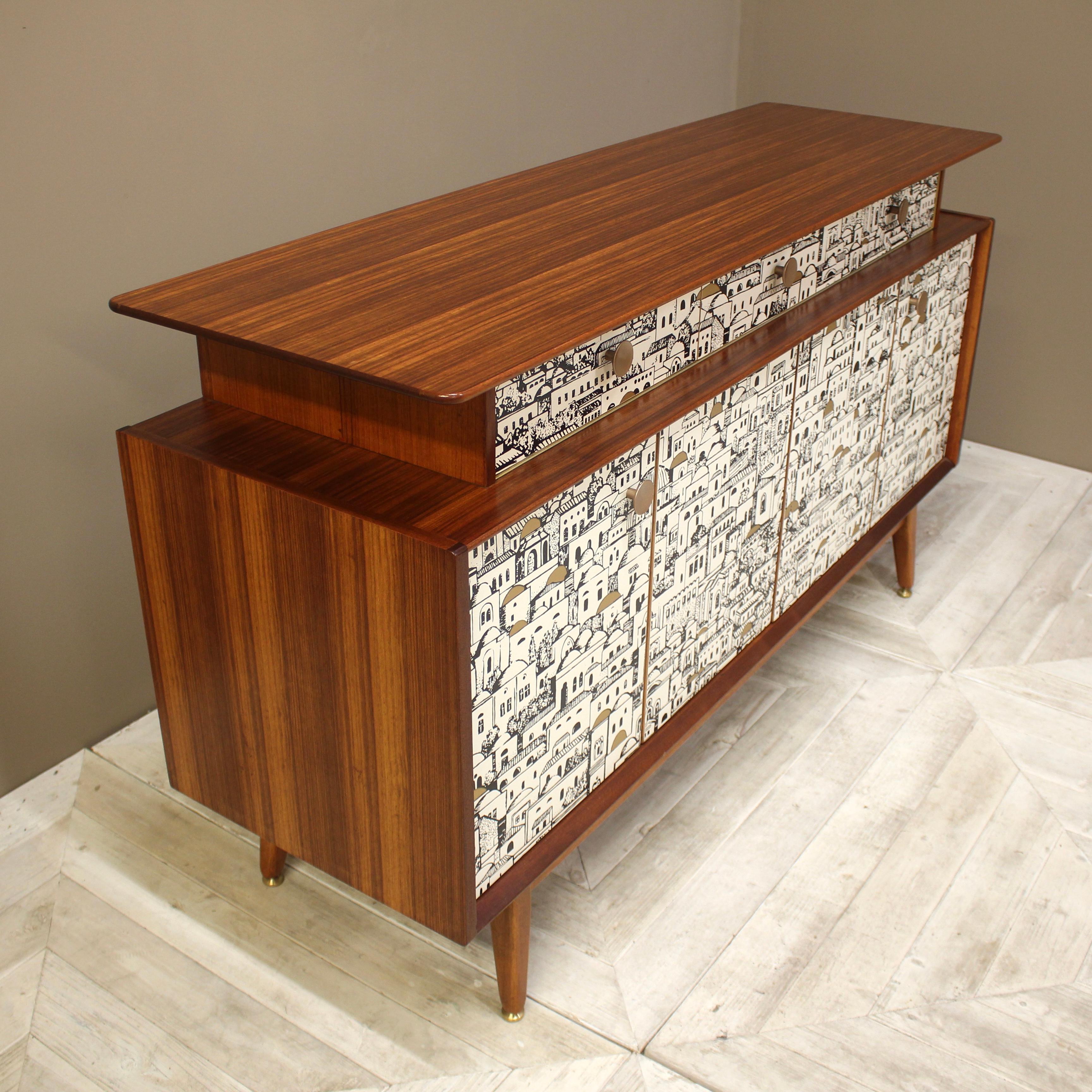 E Gomme (G-Plan) Teak Sideboard with Fornasetti Decoupage 1958 8