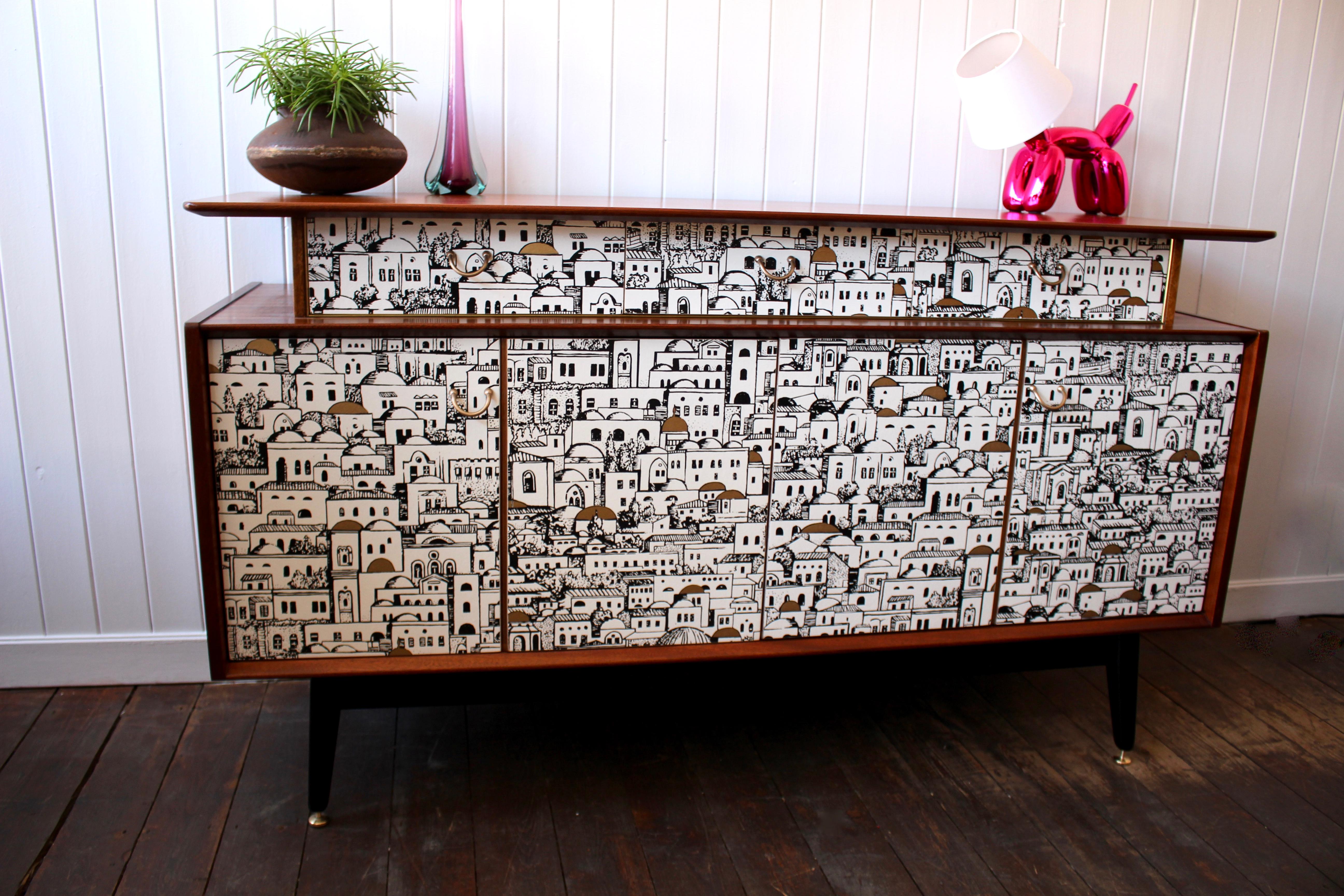 decoupage sideboard