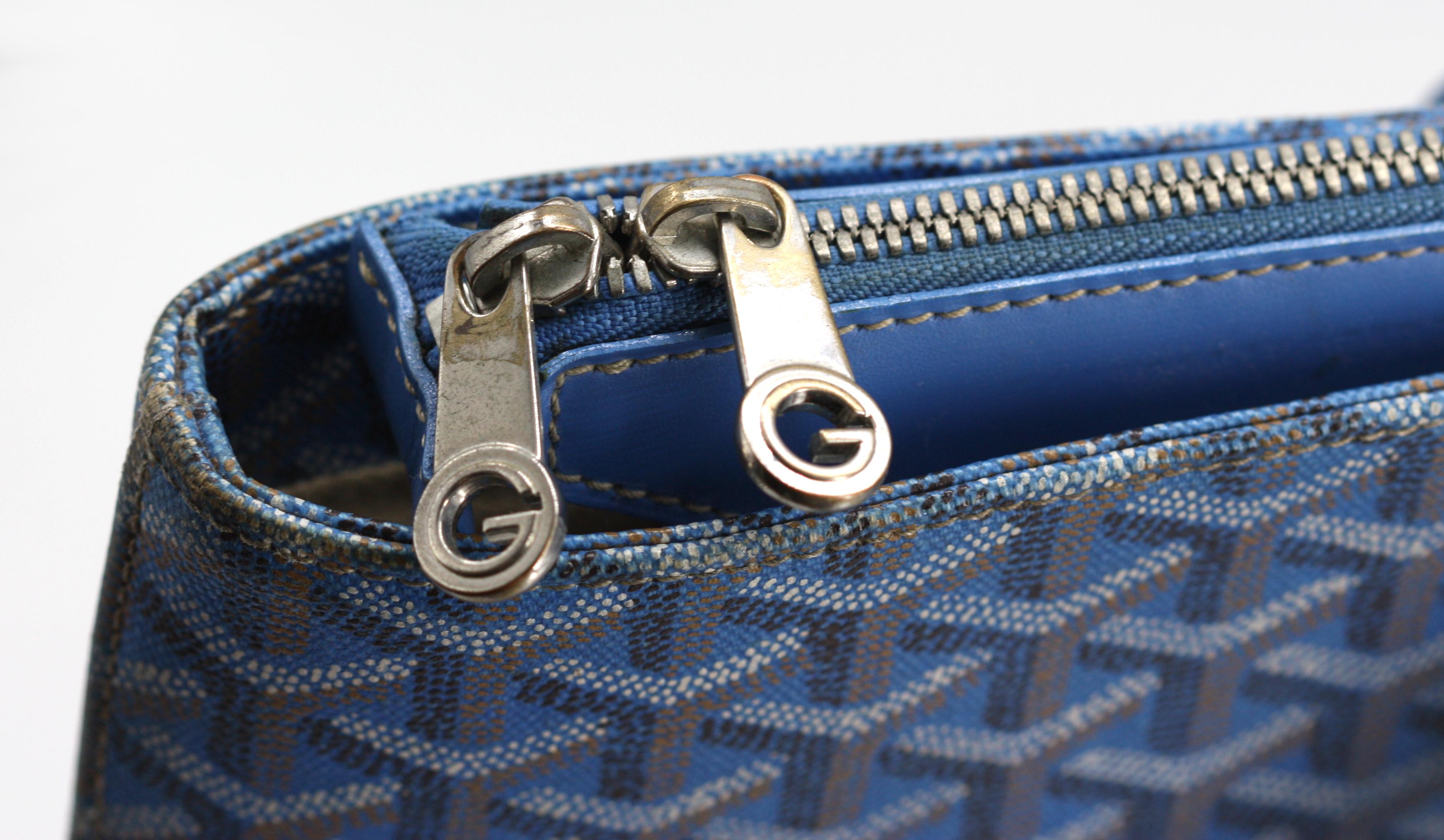 E. Goyard Sac à main en toile imprimée Bon état - En vente à West Palm Beach, FL