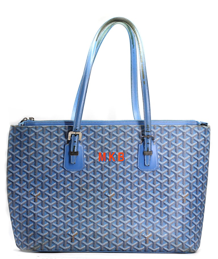 E. Goyard Printed Canvas Handbag For Sale at 1stDibs