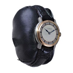 E. Gubelin 18 Karat, Two-Tone Rose and White Gold Ladies Art Deco Watch ca 1930