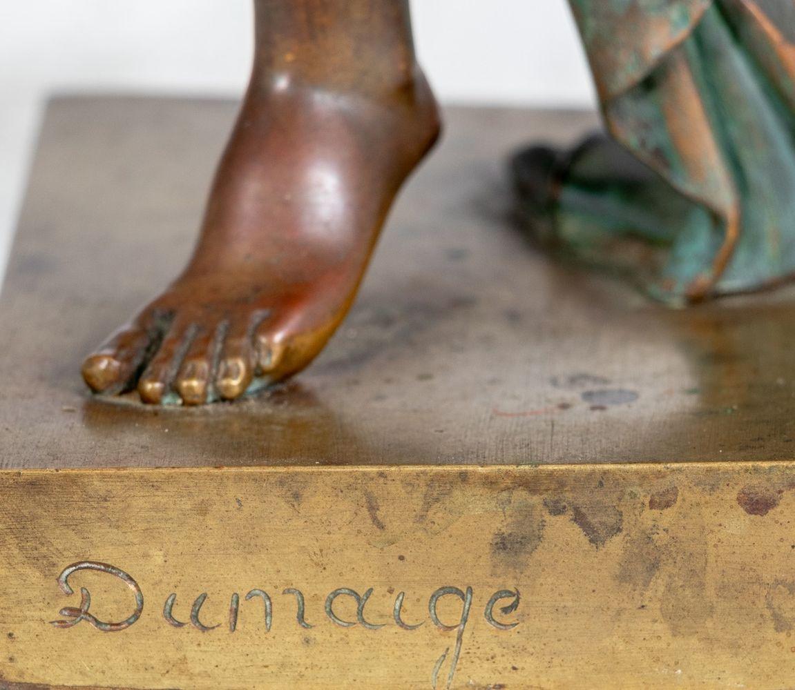 E. H. Dumaige Patinierte Bronzefigur einer Muse (19. Jahrhundert) im Angebot