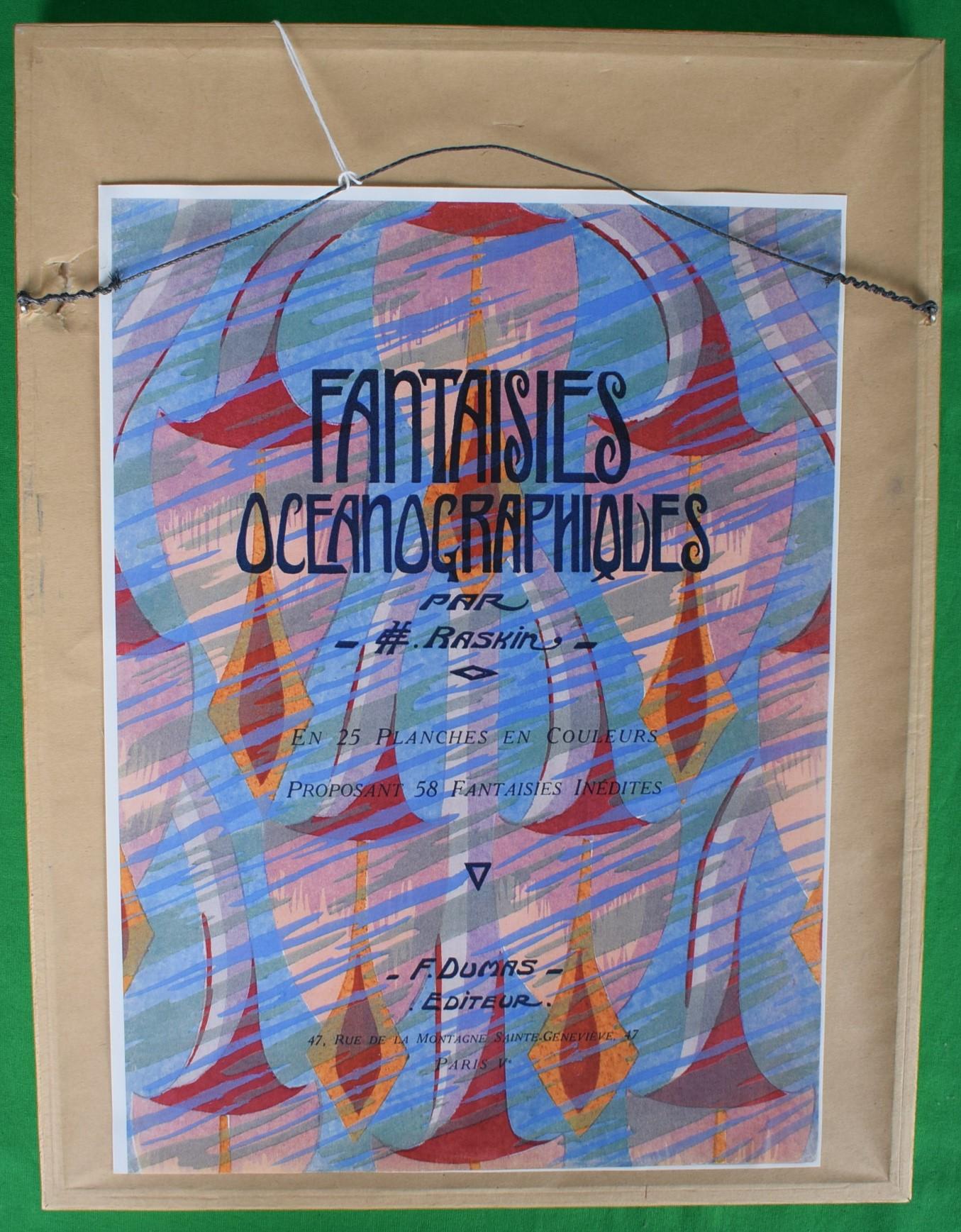 Fantaisies Oceanographiques Pochoir Planche 19 c1926 For Sale 2