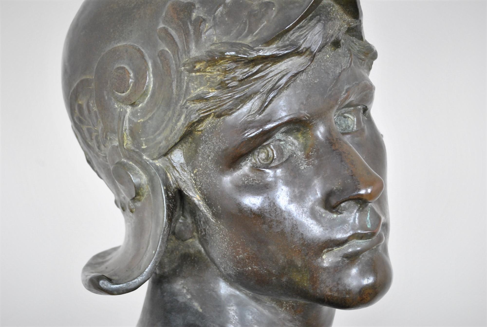 E Hannaux, Bronze Bust on Pedestal, Late 19th Century 10
