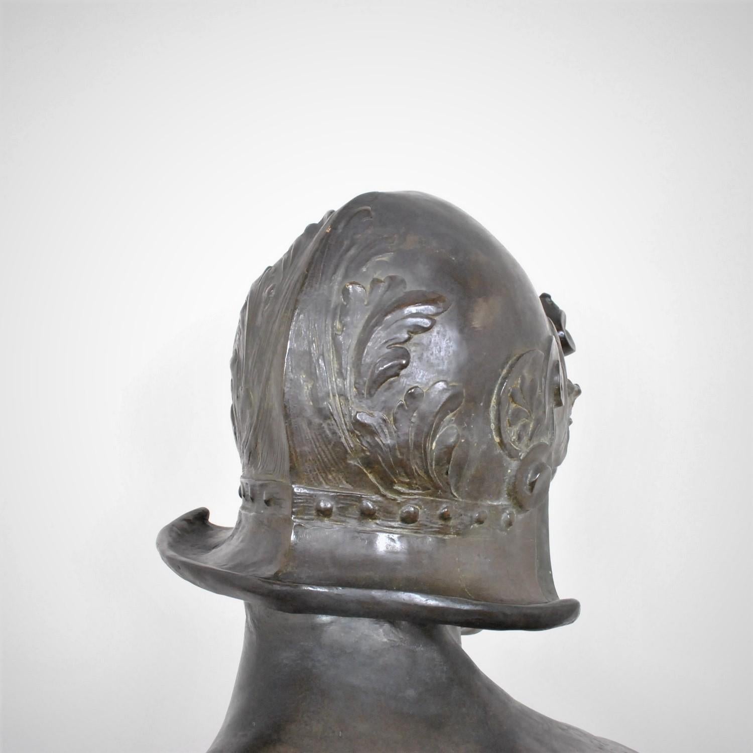 E Hannaux, Bronze Bust on Pedestal, Late 19th Century 2
