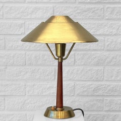 E. Hansson & Co, Malmö, mid century table lamp 568, brass, Sweden, 1940s